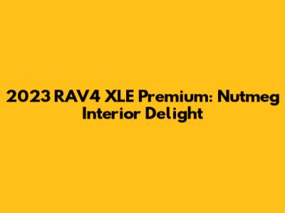 2023 RAV4 XLE Premium: Nutmeg Interior Delight