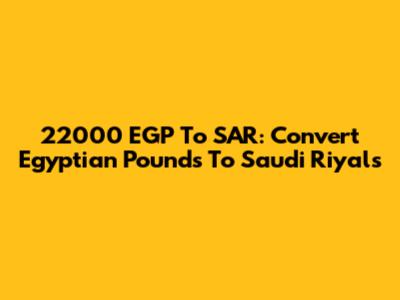 22000 EGP To SAR: Convert Egyptian Pounds To Saudi Riyals