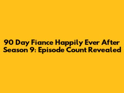 90 Day Fiance Happily Ever After Season 9: Episode Count Revealed