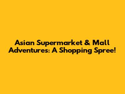 Asian Supermarket & Mall Adventures: A Shopping Spree!