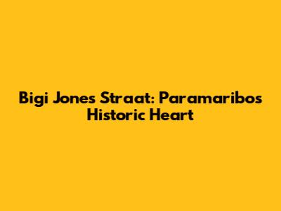 Bigi Jones Straat: Paramaribo's Historic Heart