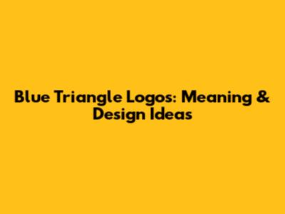 Blue Triangle Logos: Meaning & Design Ideas