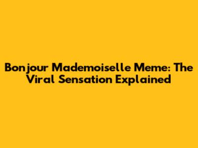 Bonjour Mademoiselle Meme: The Viral Sensation Explained