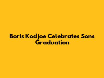 Boris Kodjoe Celebrates Son's Graduation