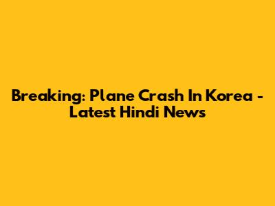 Breaking: Plane Crash In Korea - Latest Hindi News