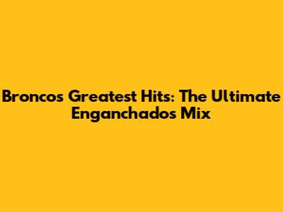 Bronco's Greatest Hits: The Ultimate Enganchados Mix