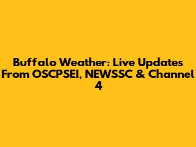 Buffalo Weather: Live Updates From OSCPSEI, NEWSSC & Channel 4