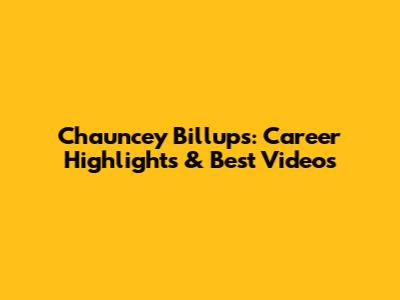 Chauncey Billups: Career Highlights & Best Videos