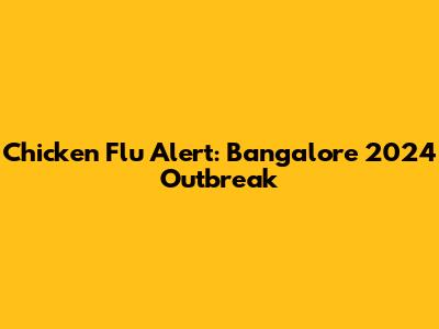 Chicken Flu Alert: Bangalore 2024 Outbreak