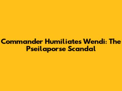 Commander Humiliates Wendi: The Pseilaporse Scandal