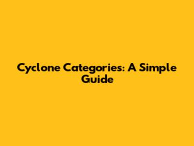 Cyclone Categories: A Simple Guide