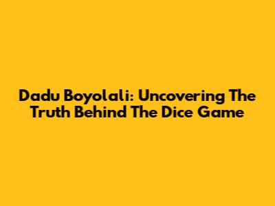 Dadu Boyolali: Uncovering The Truth Behind The Dice Game