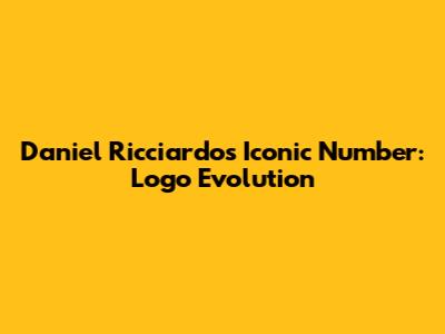 Daniel Ricciardo's Iconic Number: Logo Evolution