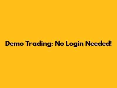 Demo Trading: No Login Needed!