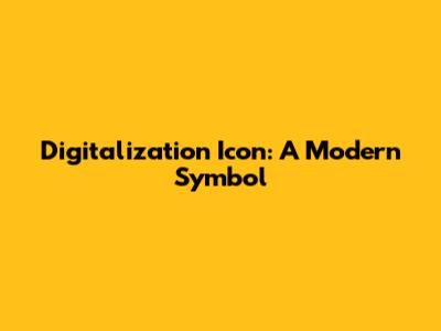 Digitalization Icon: A Modern Symbol