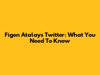 Figen Atalay's Twitter: What You Need To Know