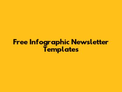Free Infographic Newsletter Templates