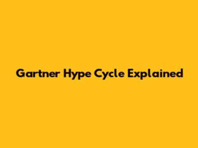 Gartner Hype Cycle Explained