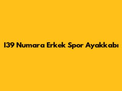 I39 Numara Erkek Spor Ayakkabı