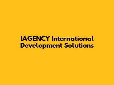 IAGENCY International Development Solutions