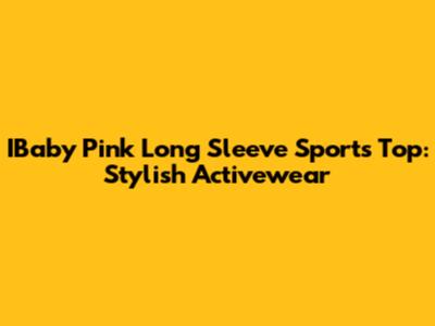 IBaby Pink Long Sleeve Sports Top: Stylish Activewear