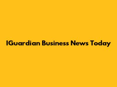 IGuardian Business News Today