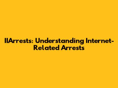IIArrests: Understanding Internet-Related Arrests