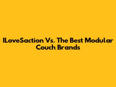 ILoveSaction Vs. The Best Modular Couch Brands