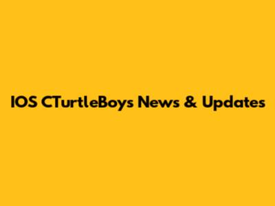 IOS CTurtleBoys News & Updates