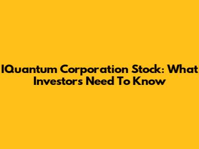IQuantum Corporation Stock: What Investors Need To Know