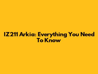 IZ211 Arkia: Everything You Need To Know