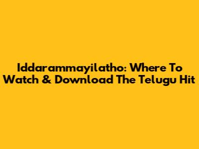 Iddarammayilatho: Where To Watch & Download The Telugu Hit