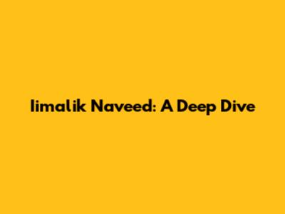 Iimalik Naveed: A Deep Dive