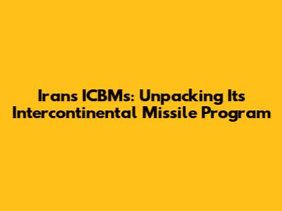 Iran's ICBMs: Unpacking Its Intercontinental Missile Program