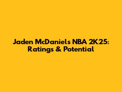 Jaden McDaniels NBA 2K25: Ratings & Potential