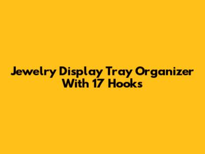 Jewelry Display Tray Organizer With 17 Hooks