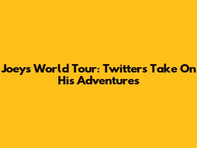 Joey's World Tour: Twitter's Take On His Adventures