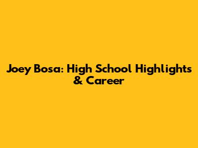 Joey Bosa: High School Highlights & Career