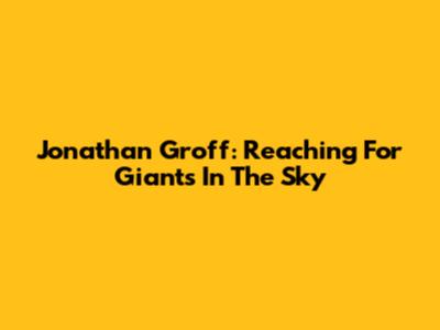 Jonathan Groff: Reaching For Giants In The Sky