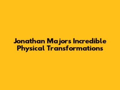 Jonathan Majors' Incredible Physical Transformations