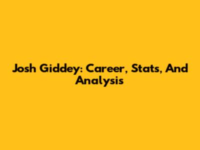 Josh Giddey: Career, Stats, And Analysis