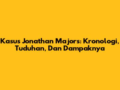 Kasus Jonathan Majors: Kronologi, Tuduhan, Dan Dampaknya