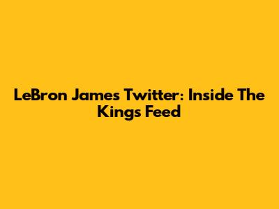 LeBron James' Twitter: Inside The King's Feed