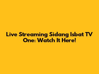 Live Streaming Sidang Isbat TV One: Watch It Here!