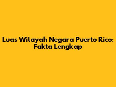 Luas Wilayah Negara Puerto Rico: Fakta Lengkap