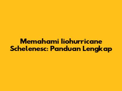 Memahami Iiohurricane Schelenesc: Panduan Lengkap