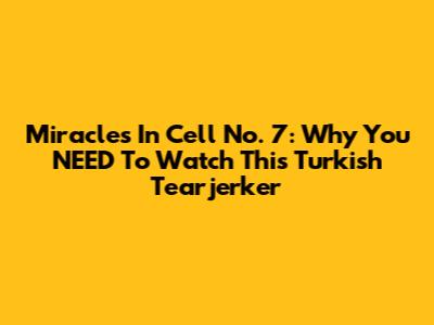 Miracles In Cell No. 7: Why You NEED To Watch This Turkish Tearjerker