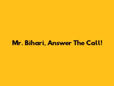 Mr. Bihari, Answer The Call!