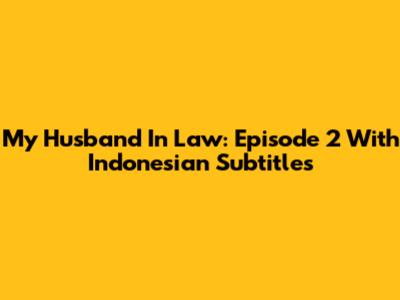 My Husband In Law: Episode 2 With Indonesian Subtitles