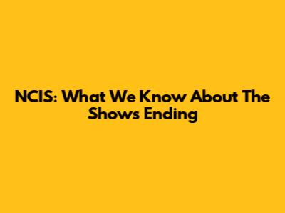 NCIS: What We Know About The Show's Ending